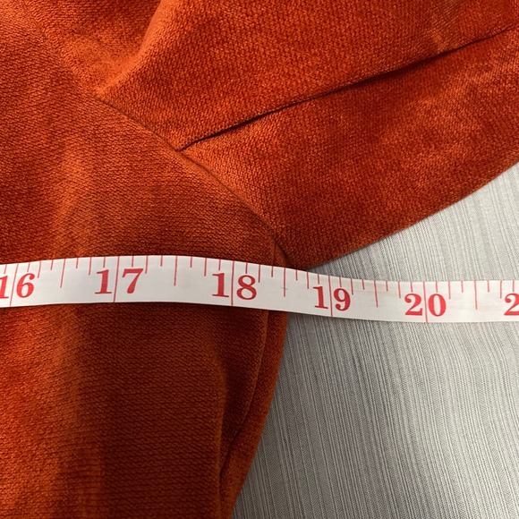 Women's Velveteen Rust Orange Military Jacket M Heritage Boho Retro Old Money - Picture 10 of 14